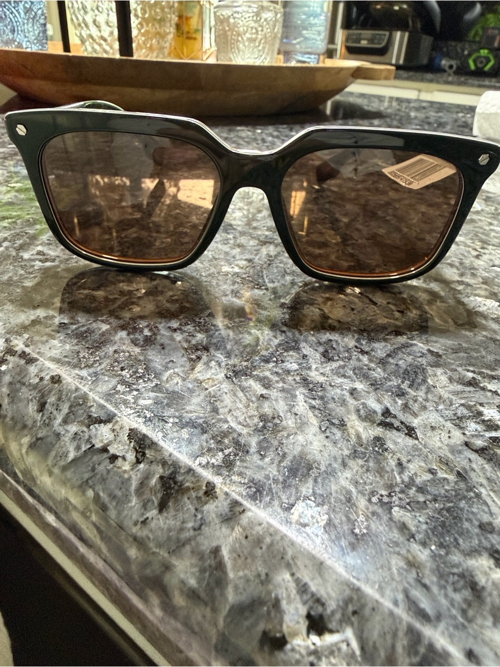 Burberry Black Sunglasses with Brown Lenses